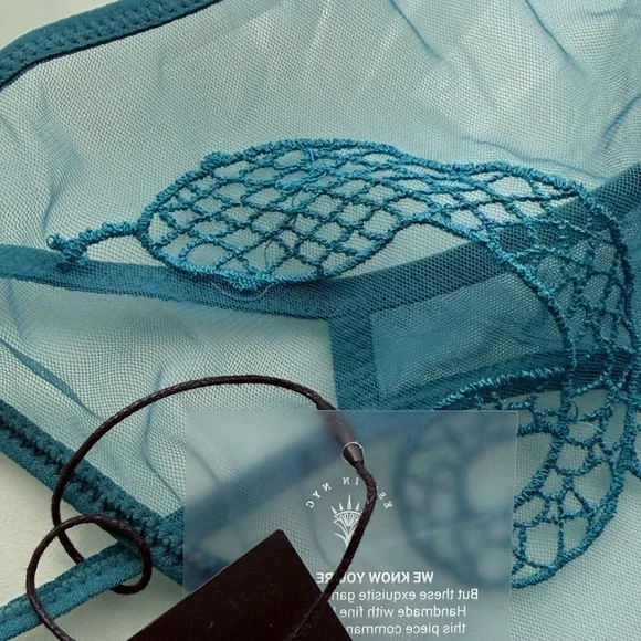 Thistle And Spire - SET Medusa Snake Serpent Bralette + Thong Pacific Teal - 3X - Picture 10 of 12